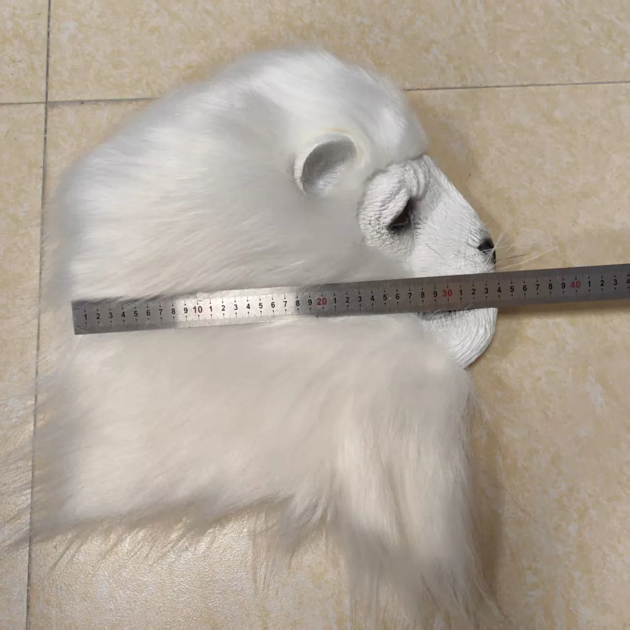 Masque Lion Blanc en Latex Deluxe – photo 4