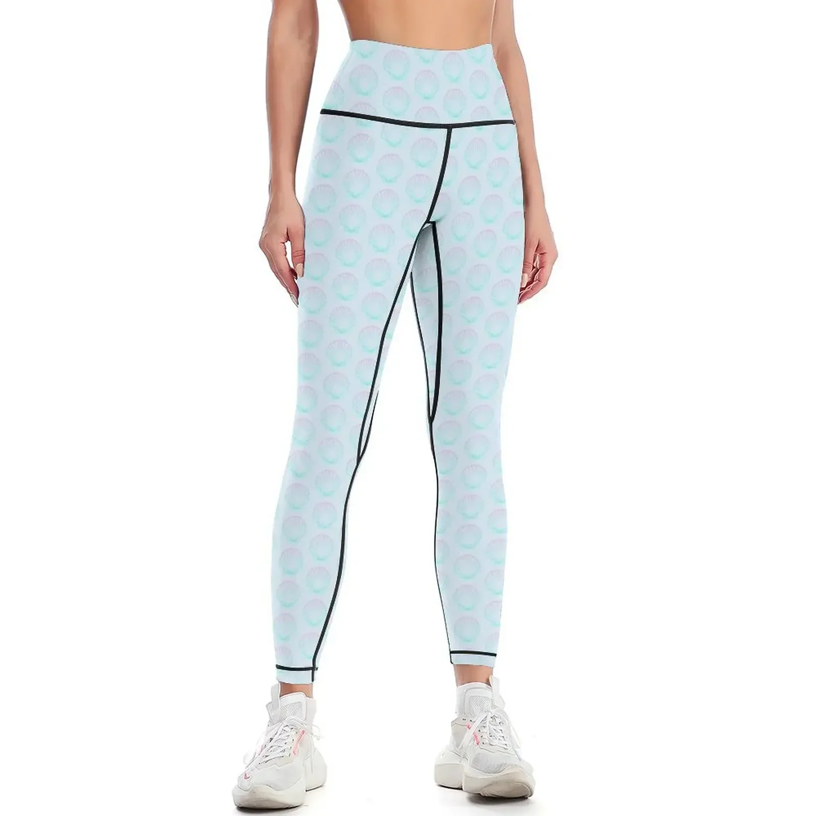 

Mermaid Clam Shell Leggings legging push up joggers for push up legging legging pants raises butt Womens Leggings