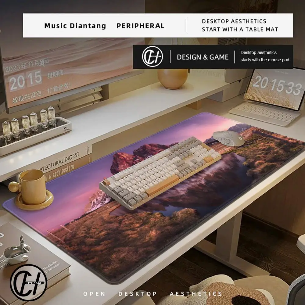لوحة الماوس لطيف HD وسادة مكتب تمديد المشهد الألعاب لوحة المفاتيح الحصير كبيرة 90x40 سنتيمتر الطبيعة XXL ألعاب ماوس #3