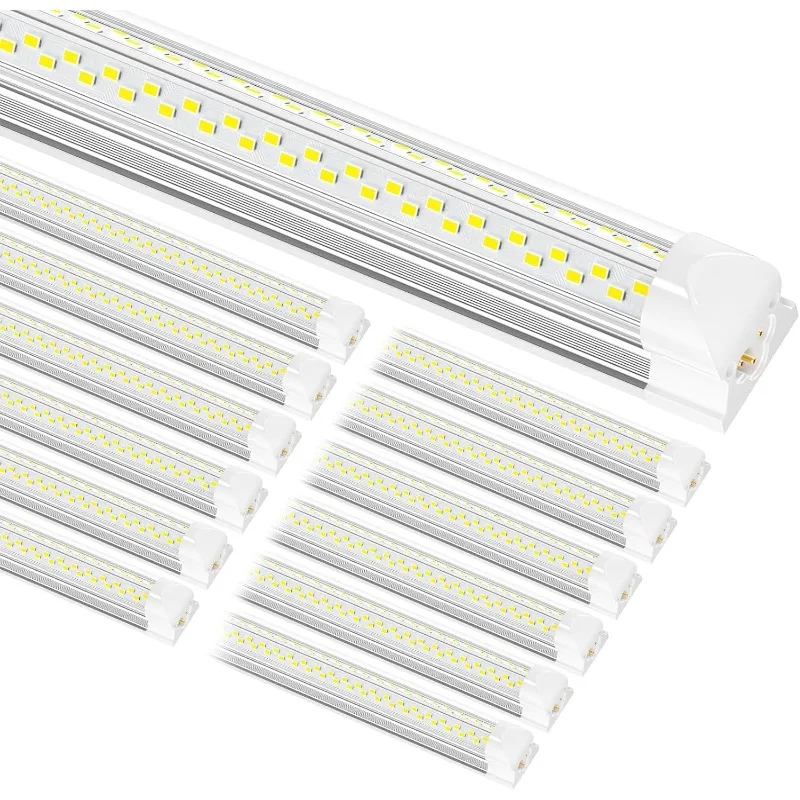 8ft LED Shop Light, 8' 100W 15000lm 6000K (12 Pack), 8 Foot Linkable led Shop Lights