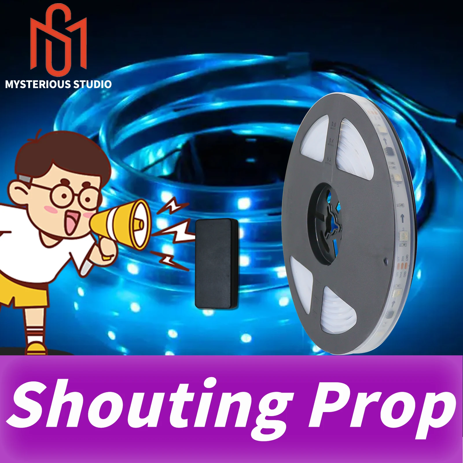 Mysterious Studio Escape Room Game Props Decibel Props Shouting props keep shouting to light up the conveyor belt to unlock