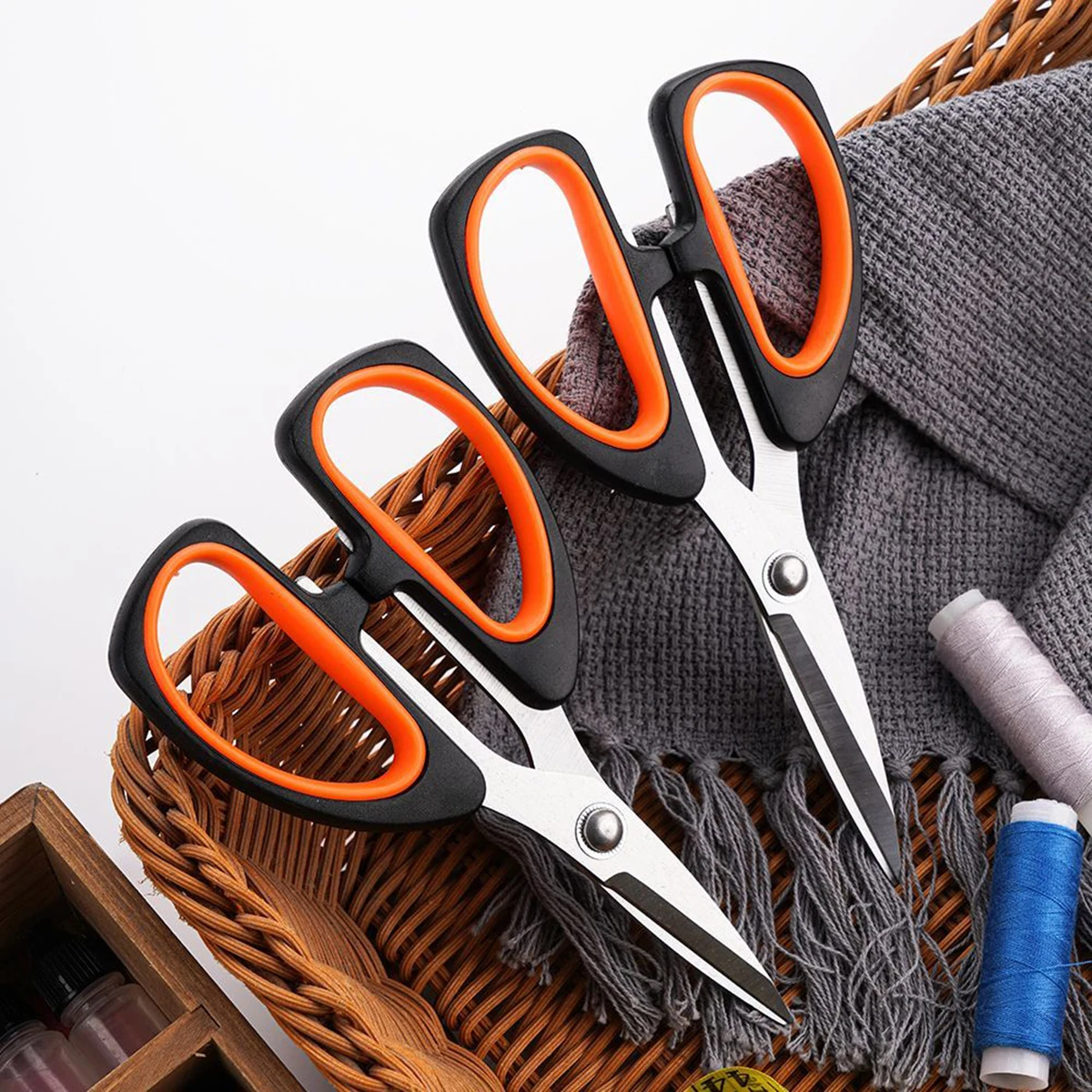 Soft Handle Scissors for Office & Home Use - Durable Sharp Handcraft Scissors for Crafting & Office Supplies