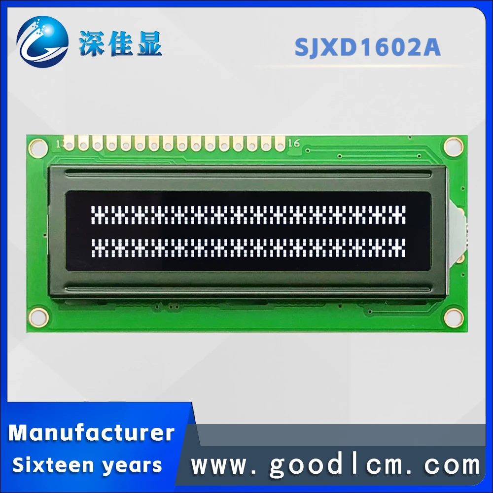 1602LCD Lcd Display 16x02lcm Lcd Module 16 * 02a Karakter Lcd Va Zwarte Achtergrond Witte Letters 5V Of 3.3V Powerst7066 Drive