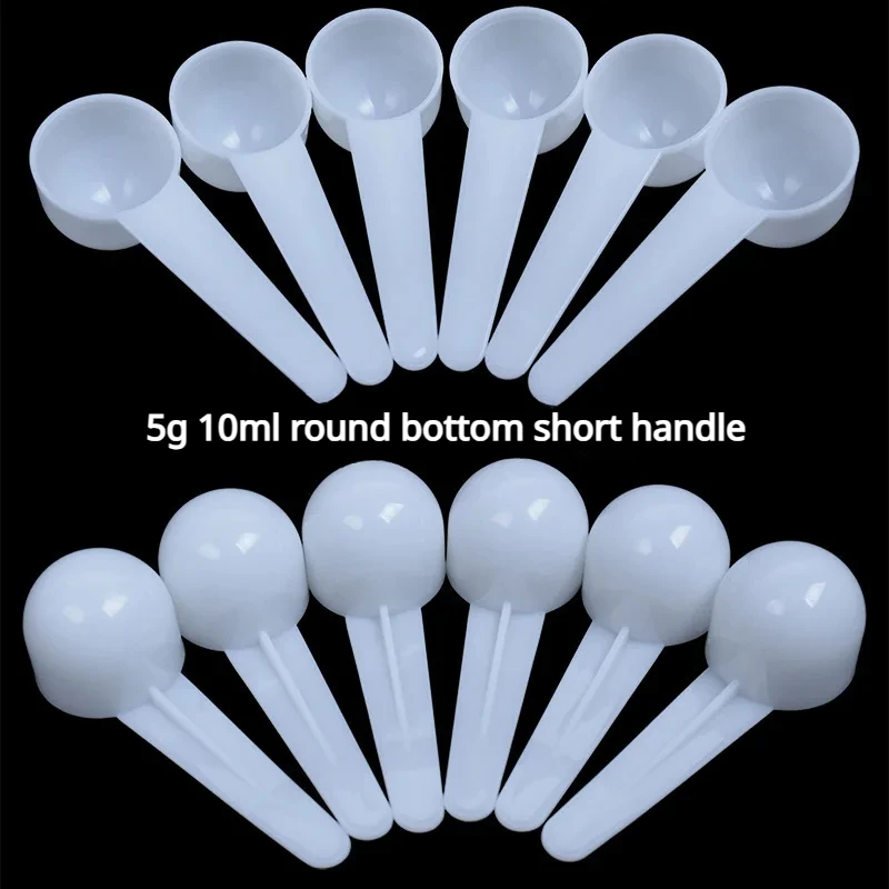 2/5pcs 10ml 5g Reusable Food Grade Spoon Plastic Measuring Scoop PP Measure Spoon Milk Coffee Teaspoon Milk Powder Kitchen