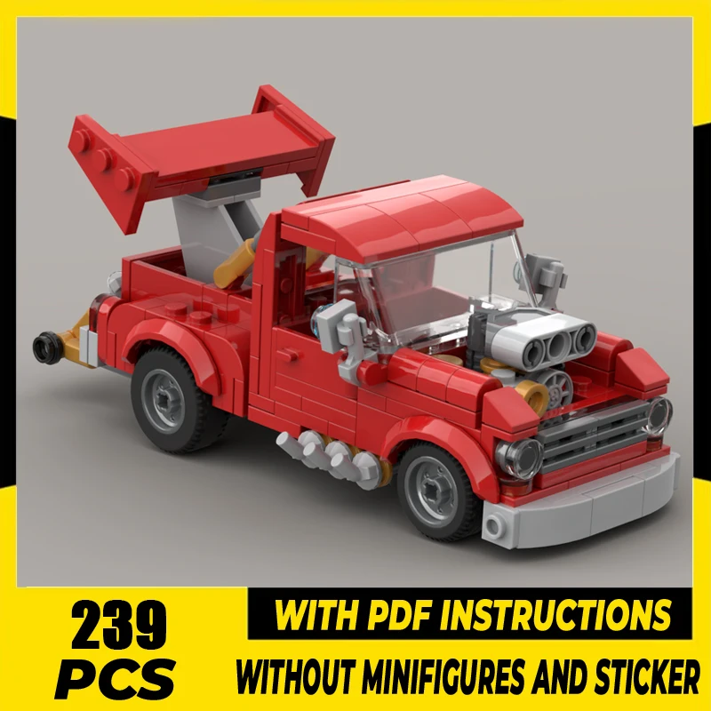 

Urban Car Model Moc Building Blocks Pickup Dragster ​​​​​​​Model Technology Bricks DIY Assembly Holiday Construstion Toy Gifts