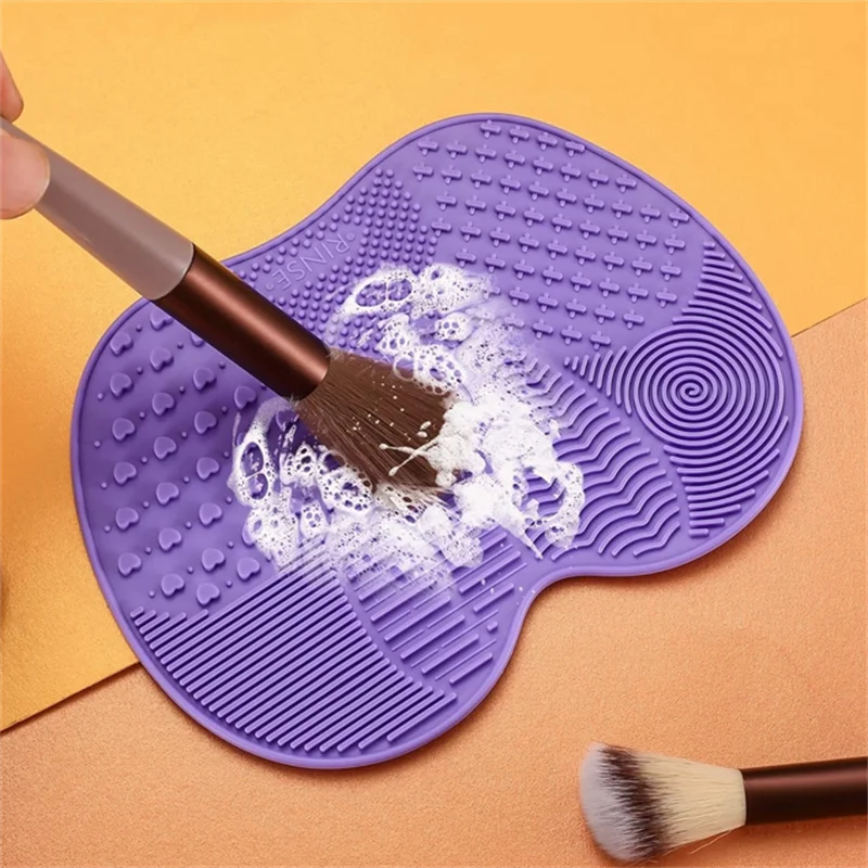 1PC Silikon Make-Up Pinsel Reiniger Klapp Pulver Puff Reinigung Lidschatten Pinsel Waschen Weiche Matte Schönheit Werkzeuge Wäscher Pad ﻿