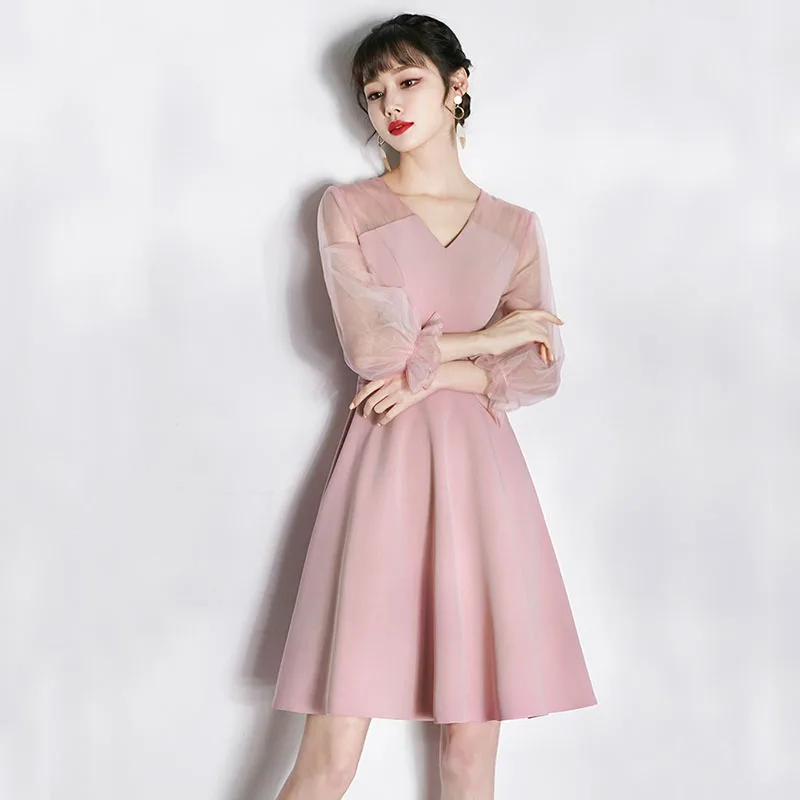 DongCMY Luxury Small Dress Usually Can Wear Banquet Pink Graduation Dress Fairy Noble Party Evening Dress For Special Events