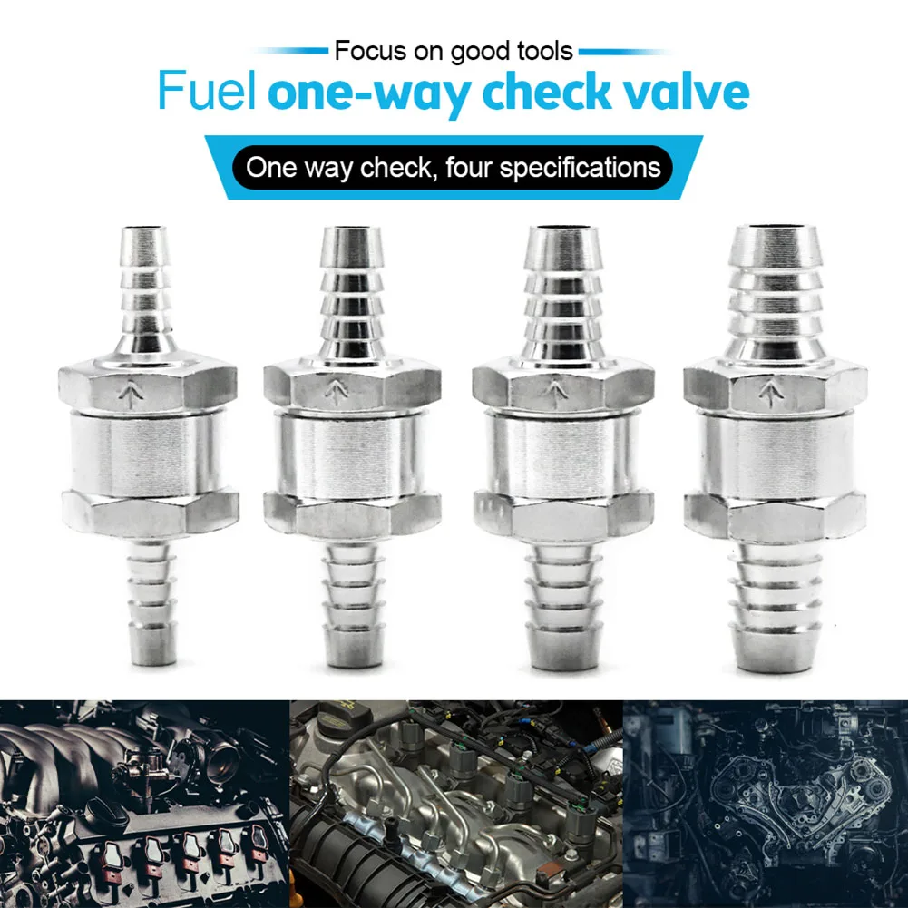 6mm 8mm 10mm 12mm Fuel Non Return Check Valve Aluminium Alloy Petrol Fuel Line Way Fuel Non Return Check Valve Accessories