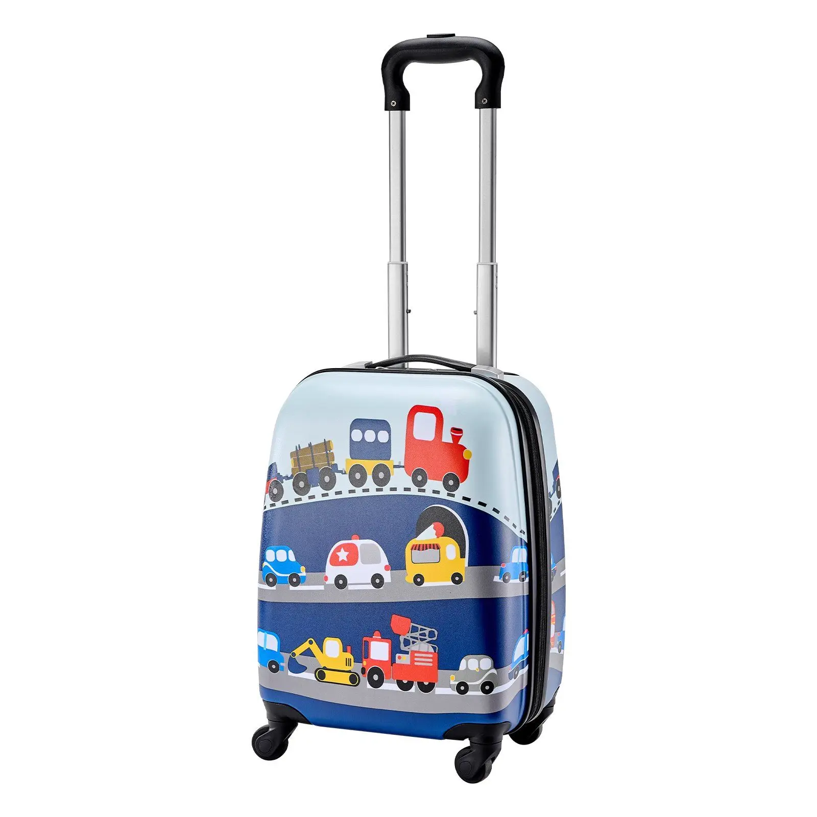 

Детский дорожный набор из 5 предметов: чемодан на колесиках 18 дюймов с жестким корпусом, рюкзак и U-образная подушка, ручная кладь для детей с рисунком грузовика
