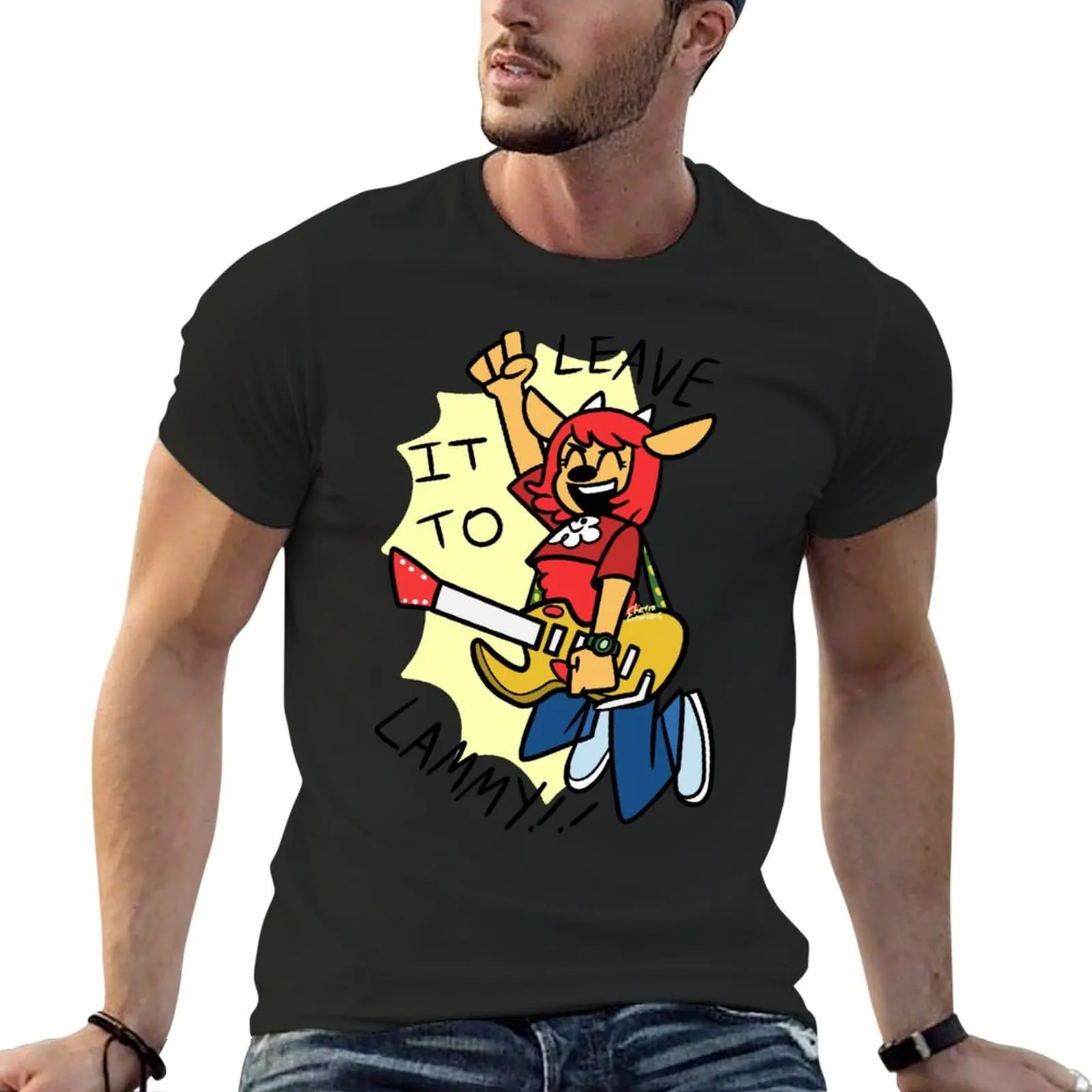 Футболка Jammin Lammy, рубашки с графическим рисунком, аниме футболка, винтажная одежда для мужчин