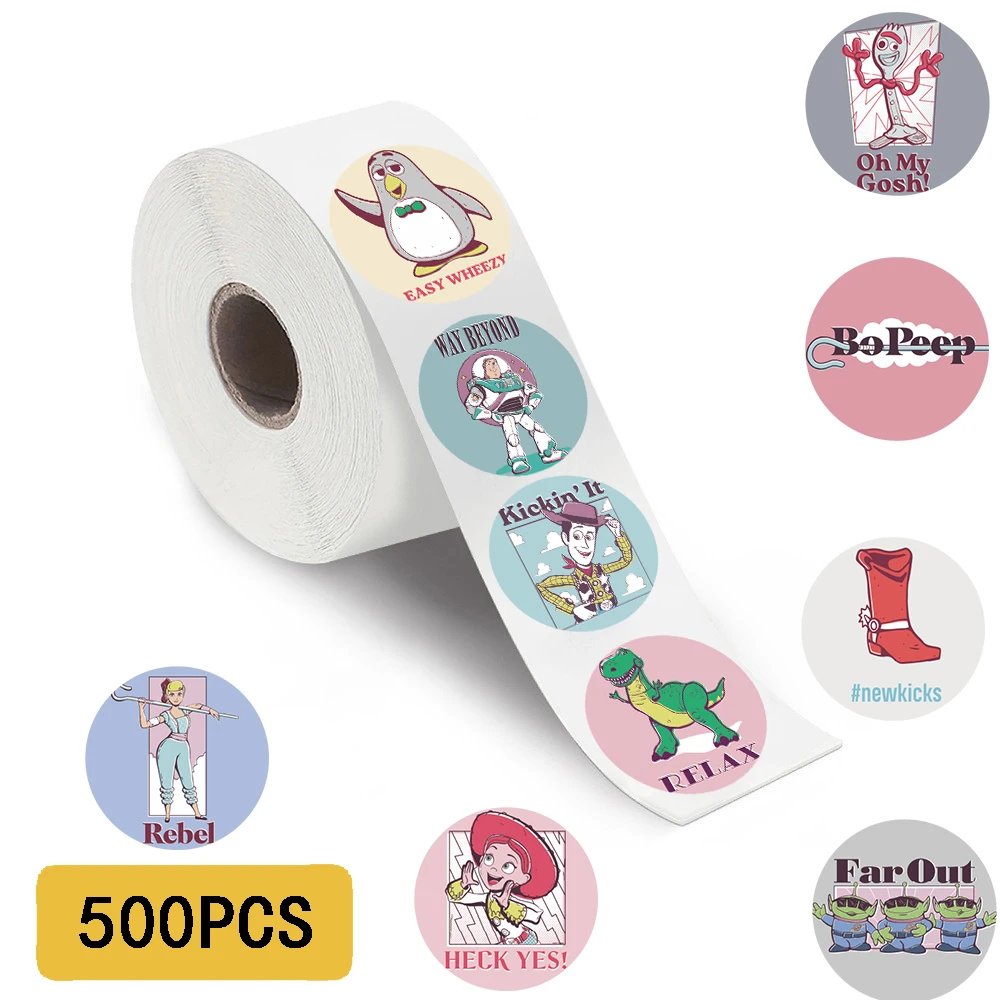 500PCS Cartoon Disney Toy Story Roll Sticker Nostalgie Motorfiets Koffie Landschapsarchitectuur Personaliseer Telefoon Koffer Auto Sticker ﻿