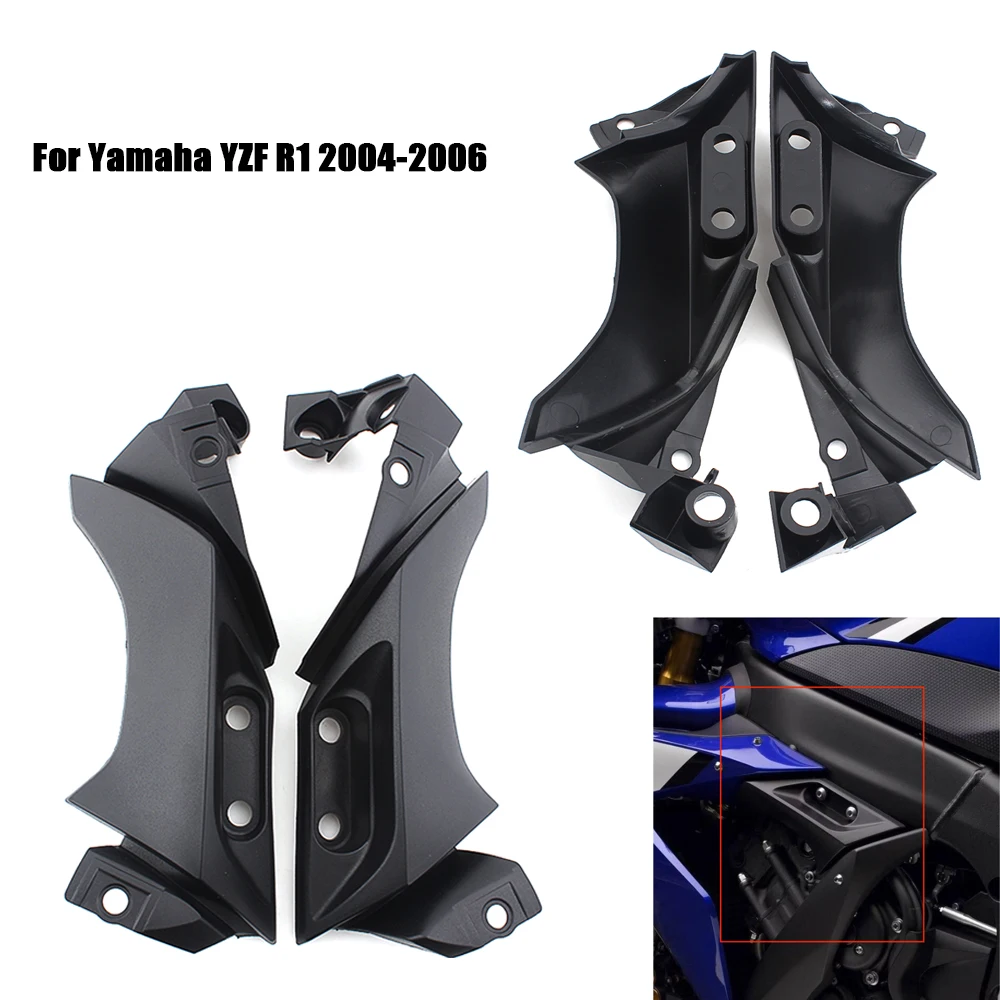 

Motorcycle Accessory Black Side Frame Mid Cover Panel Fairing Cowl Protector ABS Plastic Fit For Yamaha YZF R1 2004 2005 2006