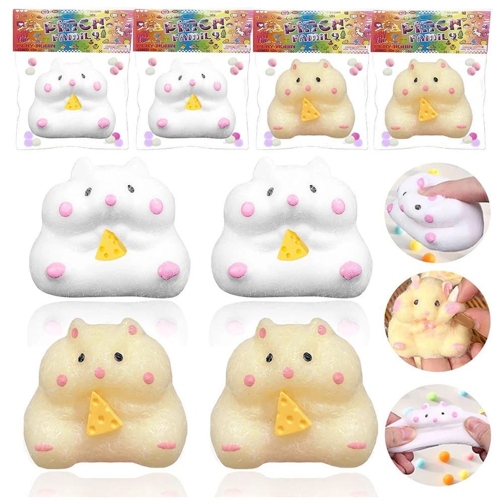 لعبة الهامستر Squshie اللطيفة المصنوعة يدويًا لتخفيف التوتر لتزيين المنزل