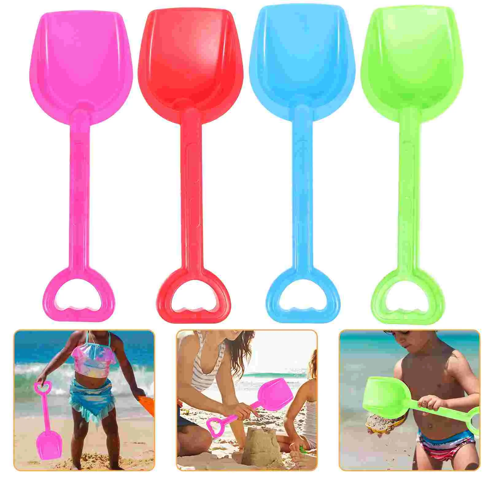 4 Pcs Beach Outdoor Toys for Kids Children Gardening Shovels Funny Mini Tool
