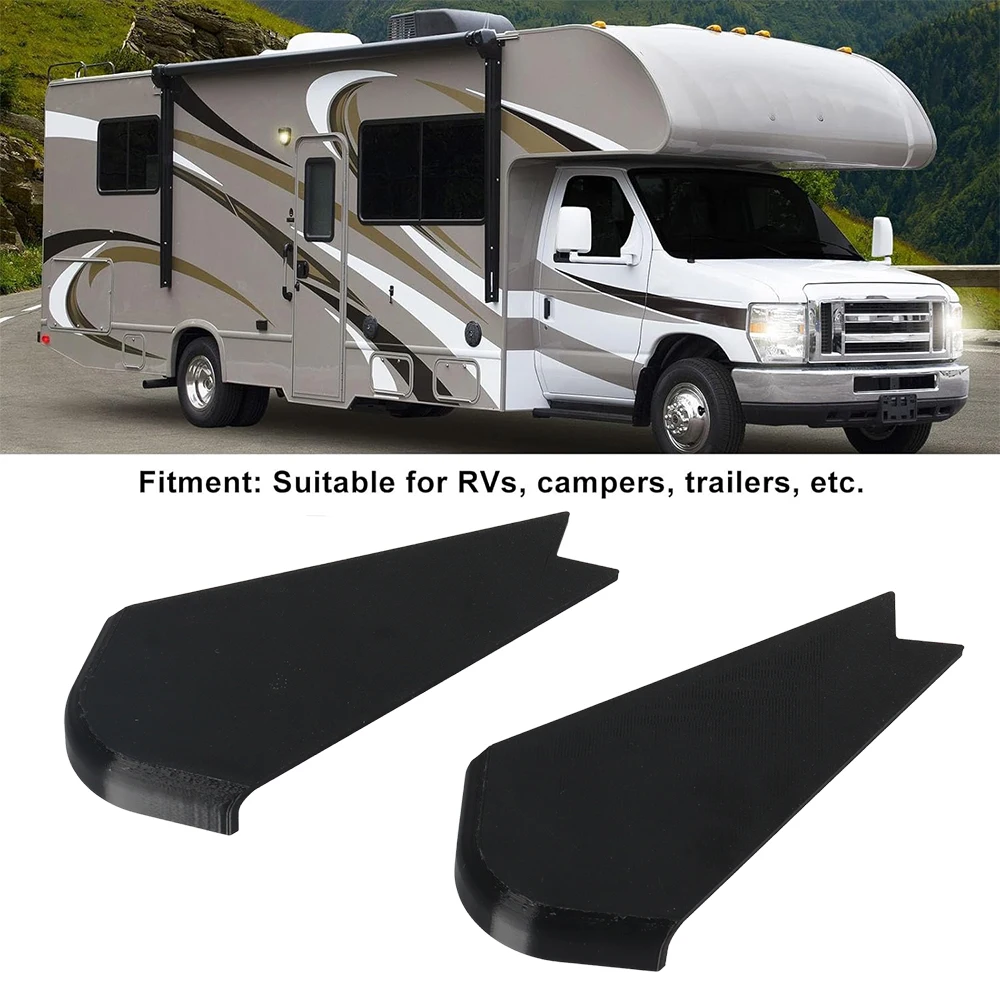 

2Pcs ABS RV Slide Out Corner Cover Colorfast Decorative Impact Resistant RV Slide Out Corner Cover Trim For Campers Trailers