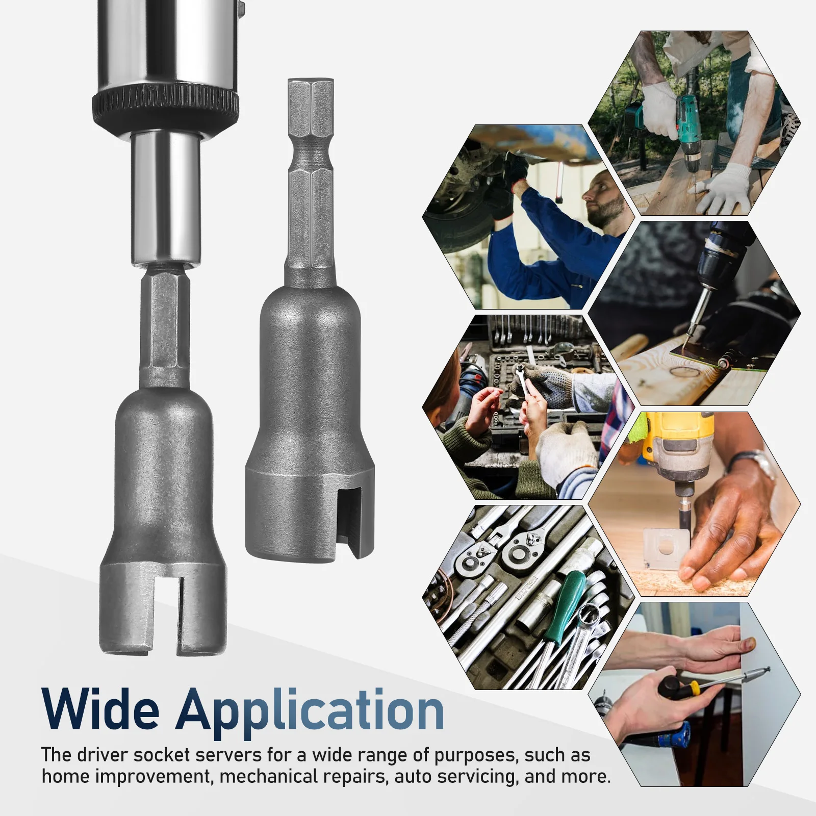 Electric Screwdriver Socket Nut Driver Bit Portable Shank Adapter Tool For Impact Drill Slotted Socket Wrench Hand