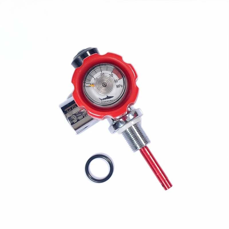 Cylinder air exhaler valve, integrated inflation connector M18 * 1.5 high pressure bottle head valve G5/8 carbon fiber