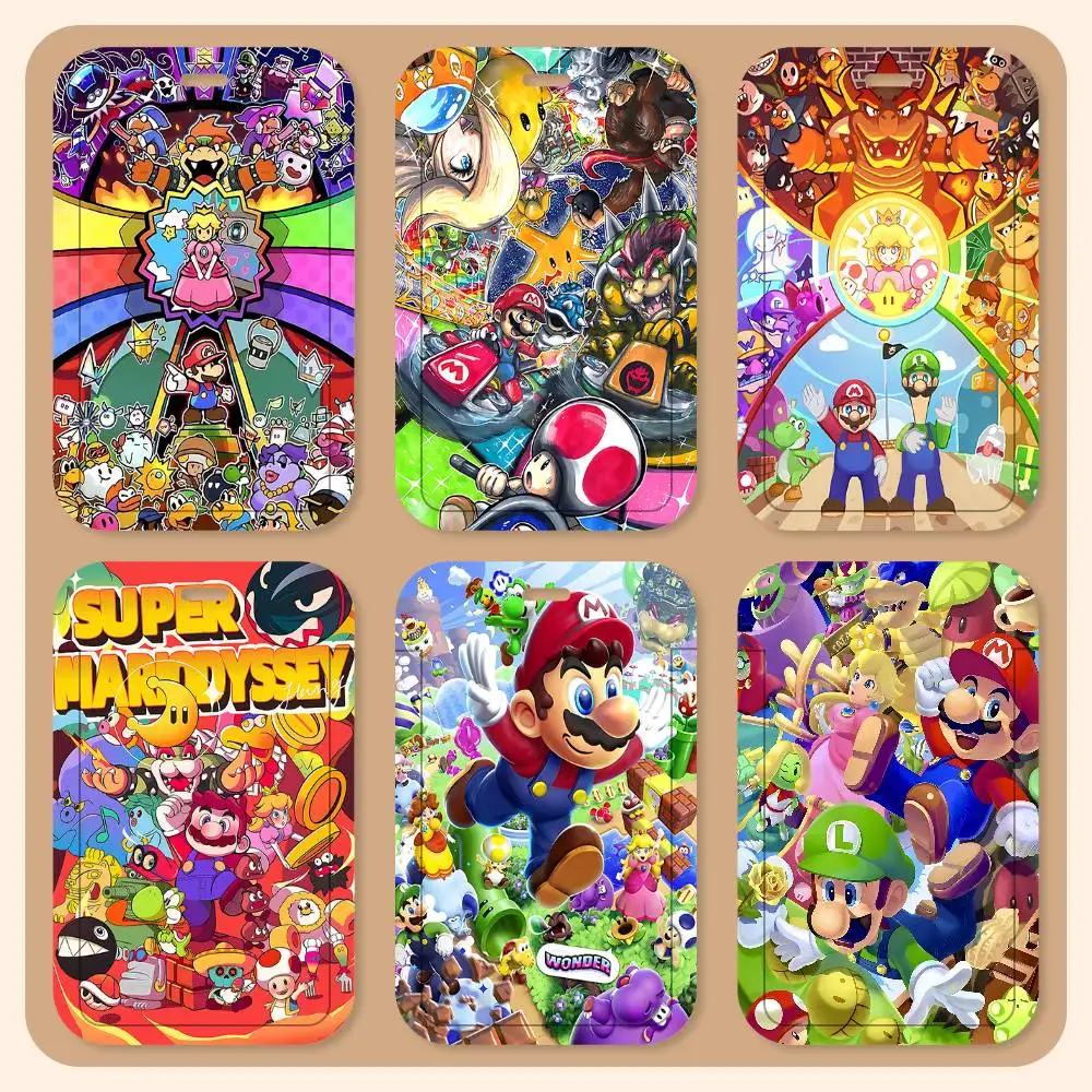 

Держатели для карт Game S-Super M-Mario B-Bro Anime на шнурке, держатели для студенческих удостоверений, держатели для карт на шею, контроль доступа