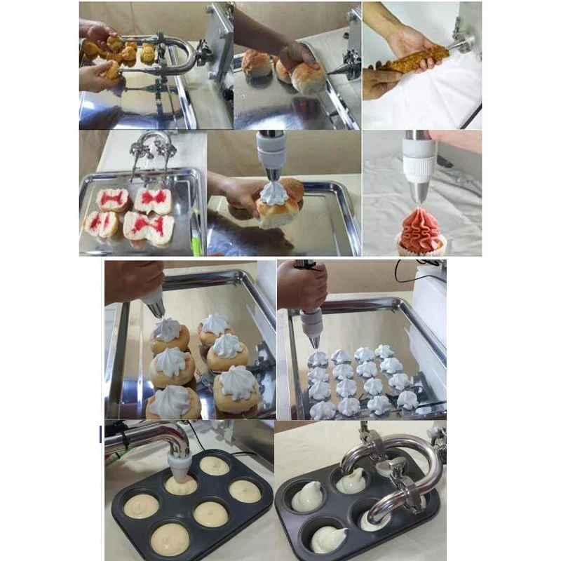 Commercial Stainless Steel Latin Fruit Cake Puff Filling Cream Machine Jishou Keda Fruit Jars Filling Machine for Pastries