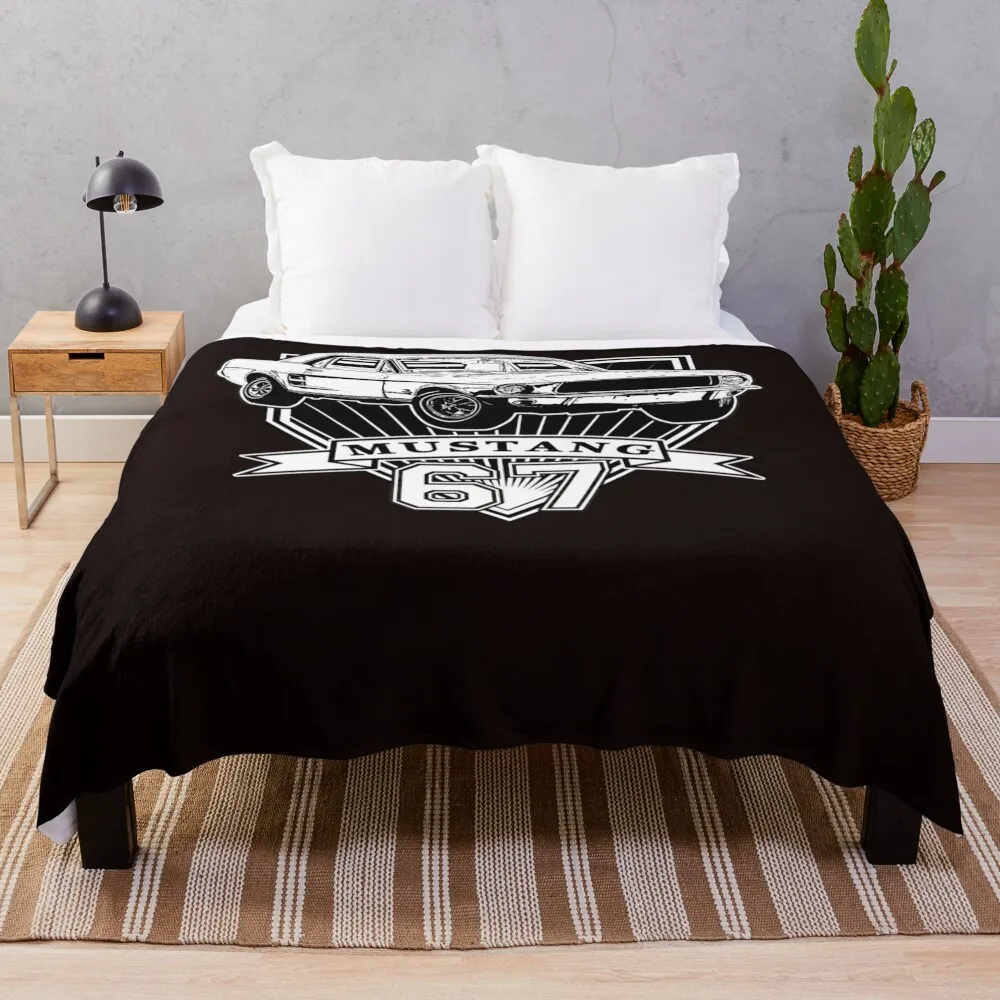 67 Mustang Coupe Throw Blanket Blankets For Sofas Multi-Purpose Giant Sofa Blankets For Bed Blankets