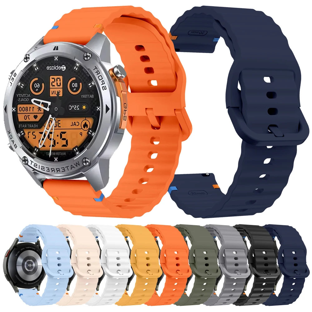 22mm Sports Silicone Band For Zeblaze Stratos 2 Ultra Straps For Zeblaze Btalk 3 Pro/Plus Ares 3 Pro/Vibe 7 Pro Correa Bracelets