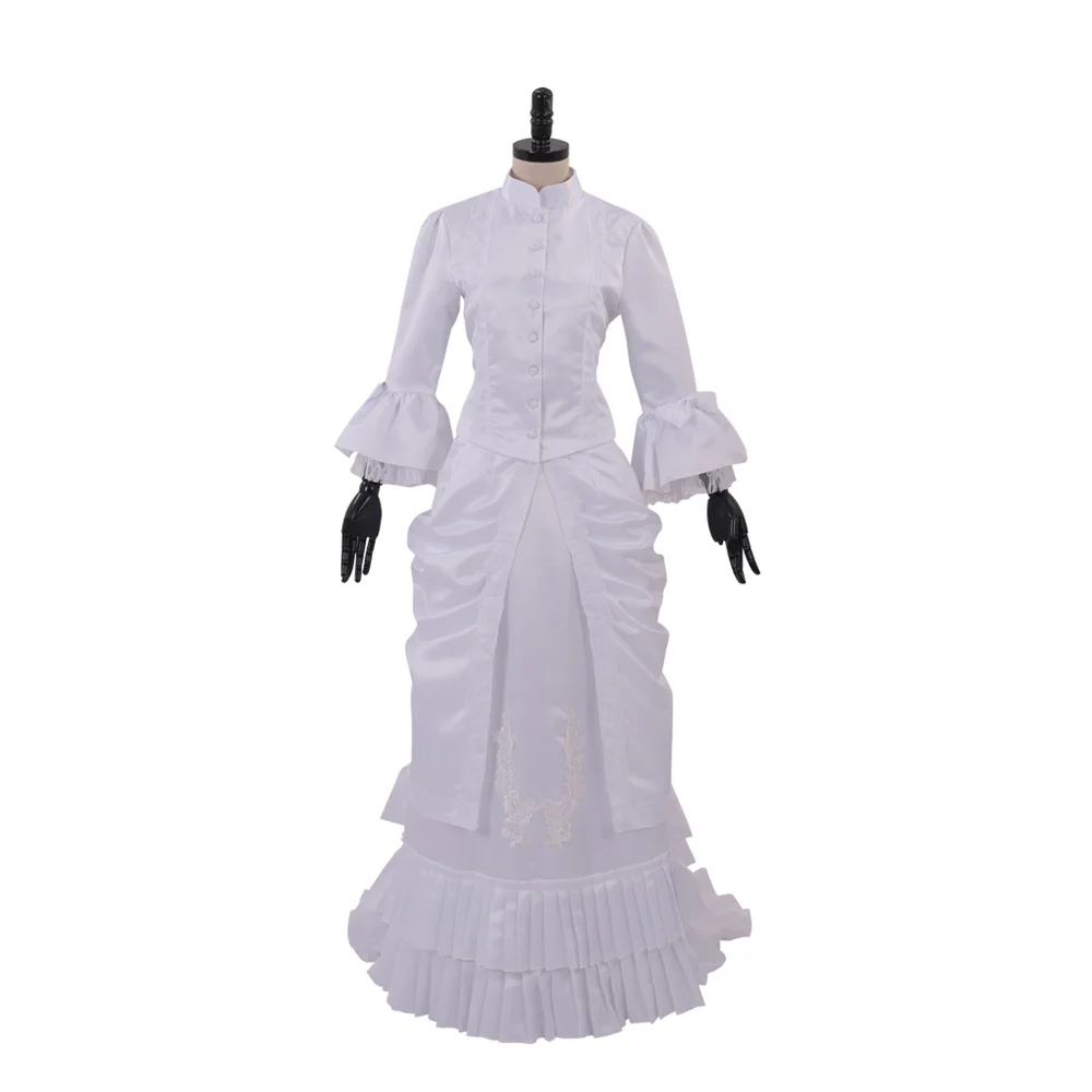 

18th Century Victorian White Ball Gown Dress Wedding Dress Costume Dress Civil War Dress Custom Made