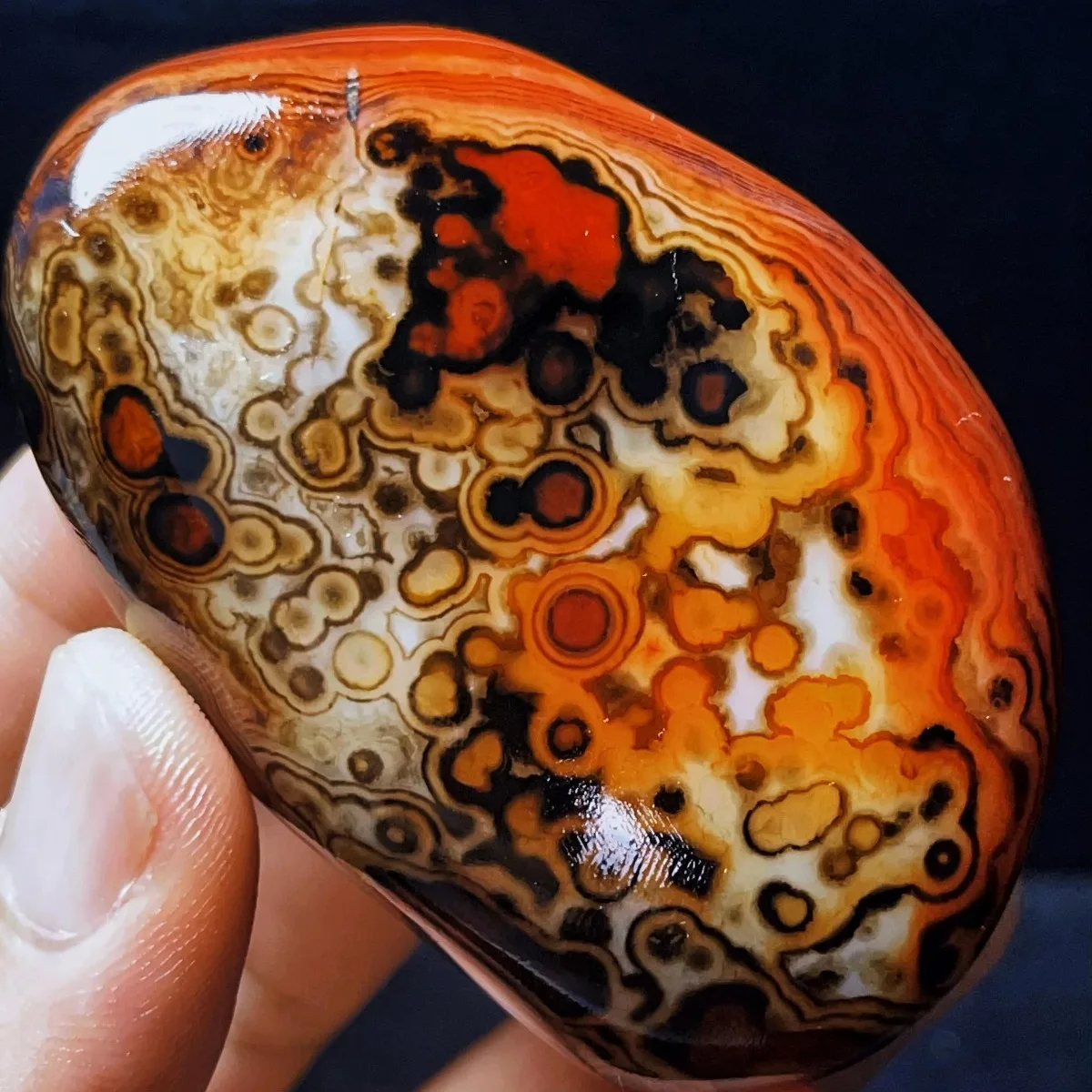 Natural Banded Agate Multi Color, Polished Tumbled, Display Stone, Vase Filler, Crystal Collection, Table Display, Desk Decor