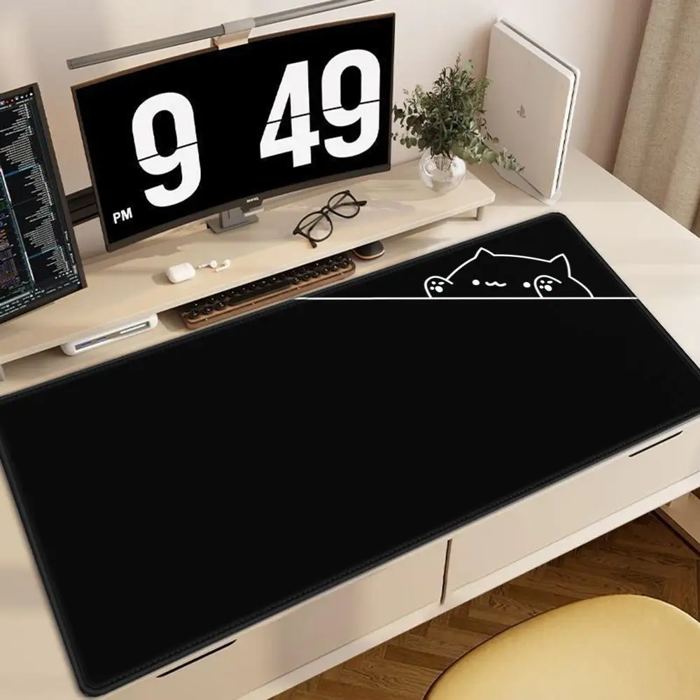 

Kawaii black Cat with Paws Mouse Pad Anime Deskmat Gaming Laptop Mousepad Minimalistic Office Carpet Gamer Keyboard Mouse Mat