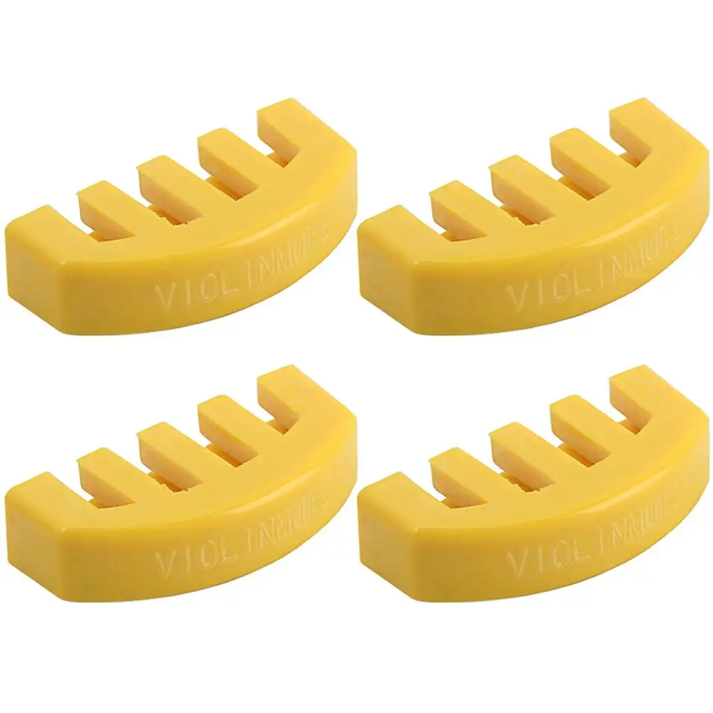 

4 Pcs Violin Mute Round Metal Flexible Instrument Parts Rubber Supplies Practice Accessories Replacement Cello