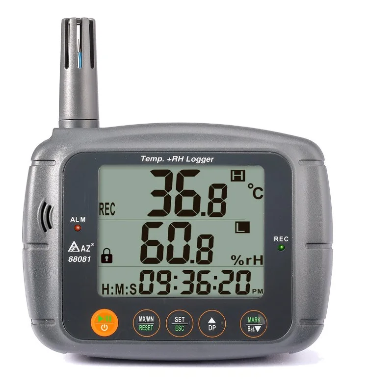 AZ88081 Large Display Temp. RH Data Logger