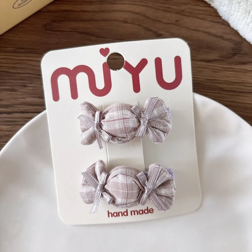 

2 шт./компл., модные милые детские заколки для волос ярких цветов, тканевая клетчатая заколка для волос, веревка для волос, аксессуары для волос