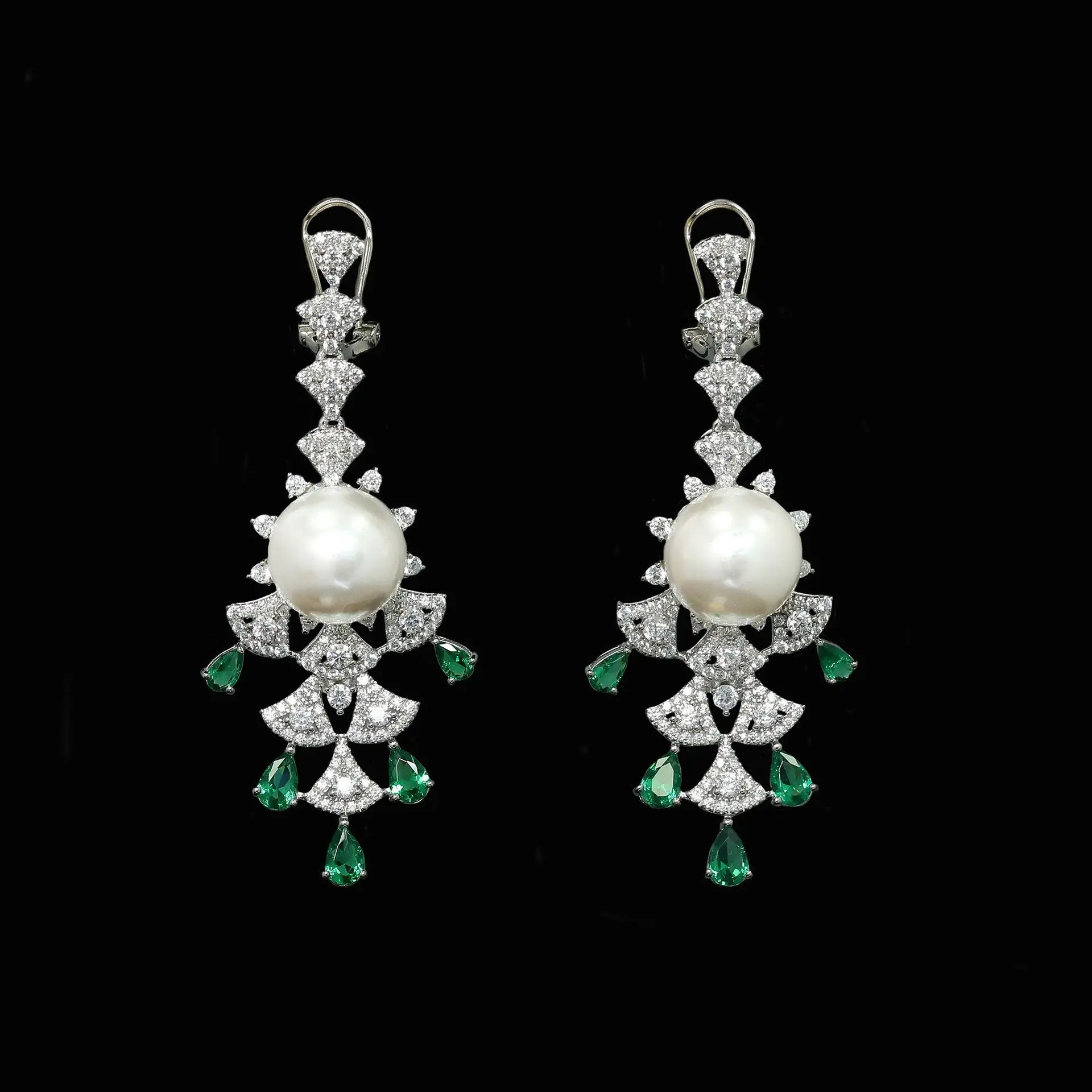 

Новые серебряные серьги S925, высокоуглеродистые бриллианты, высокий домашний жемчуг, белые бусины, модные женские серьги, свадебные украшения