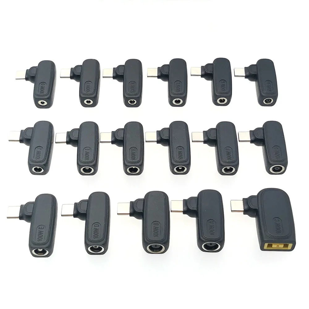 1pc 100W DC 4017 5.5*2.1/2.5 To USB Type C Plug Universal Laptop Supply Converter PD Power Adapter Connector For Lenovo HP ASUS