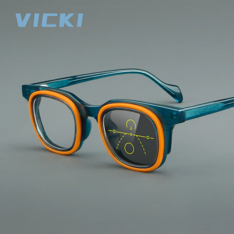

Модные разноцветные очки в круглой оправе VICKI для мужчин и женщин — с защитой от синего света, с возможностью индивидуальной коррекции зрения, мультифокальные, 30112