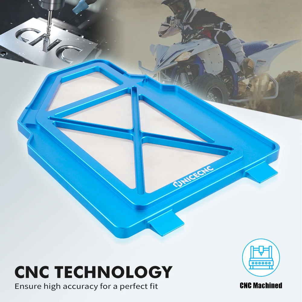NICECNC For Yamaha YFZ 450R ATV Airbox Lid Cover 6061-T6 Billet Aluminum For Yamaha YFZ450R 2009-2024 CNC Machined Anodized