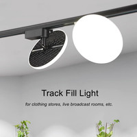 Ultra-Thin Round Adjustable Track Rail Lights Clothing Store Cafe LED Floodlight Track Rail Panel Ceiling Spotlight 24W 36W 50W