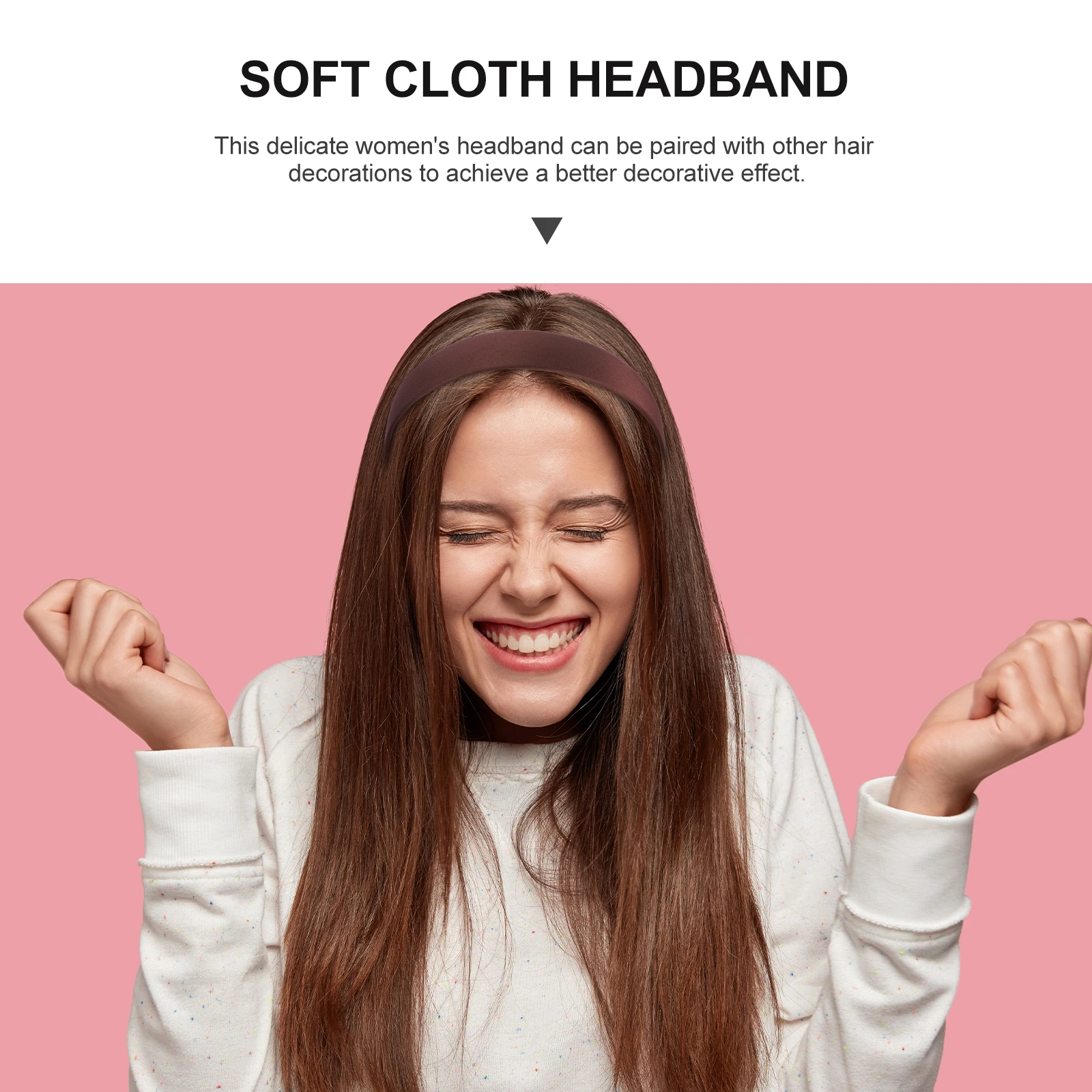 

6pcs Women's Headbands 3CM Soft Fabric Hair Accessories Pink Beige Blue Black Green Colors Girls Stylish Minimalist Non Fading