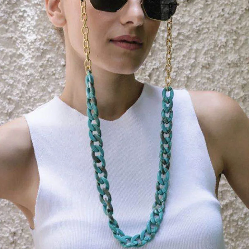 

Acrylic Metal Glasses Cord Sunglasses Chain Women Reading Glasses Hanging Neck Chain Largand Glasses Chain Eyeglasses Strap