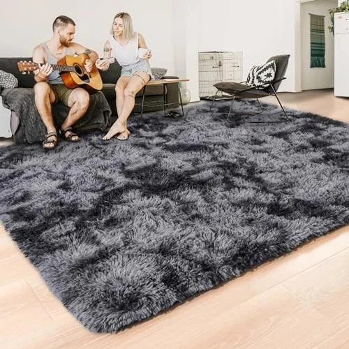 1pc Soft Long-hair Plush Carpet Rug Non-Slip Plush Fluffy Soft Furry Bedside Carpet Drum Carpet Holiday Suitable for Dormitory Home Decoration Pet-Friendly Bedroom Living Room Carpet Home Decoration Room Decoration