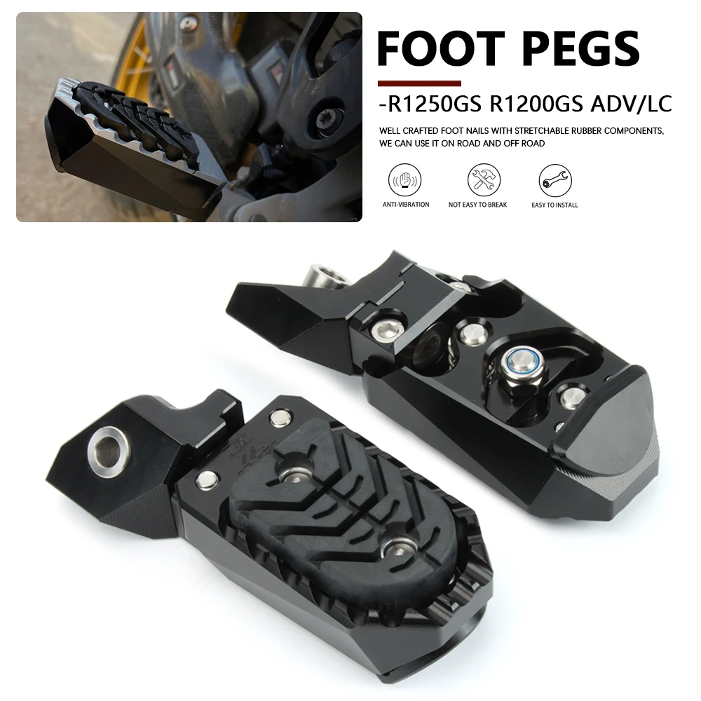 

For BMW R1200GS R1250GS NEW Motorcycle CNC Highway Front Foot Pegs Rotatable Footrest Footpegs R 1250 GS Adventure R 1200 GS ADV