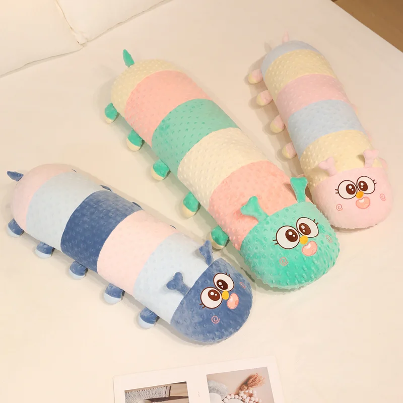 

80-100CM Caterpillar Plush Stuffed Toys Cute Cartoon Long Pillow Caterpillar Animal Dolls For Children Girls Gifts
