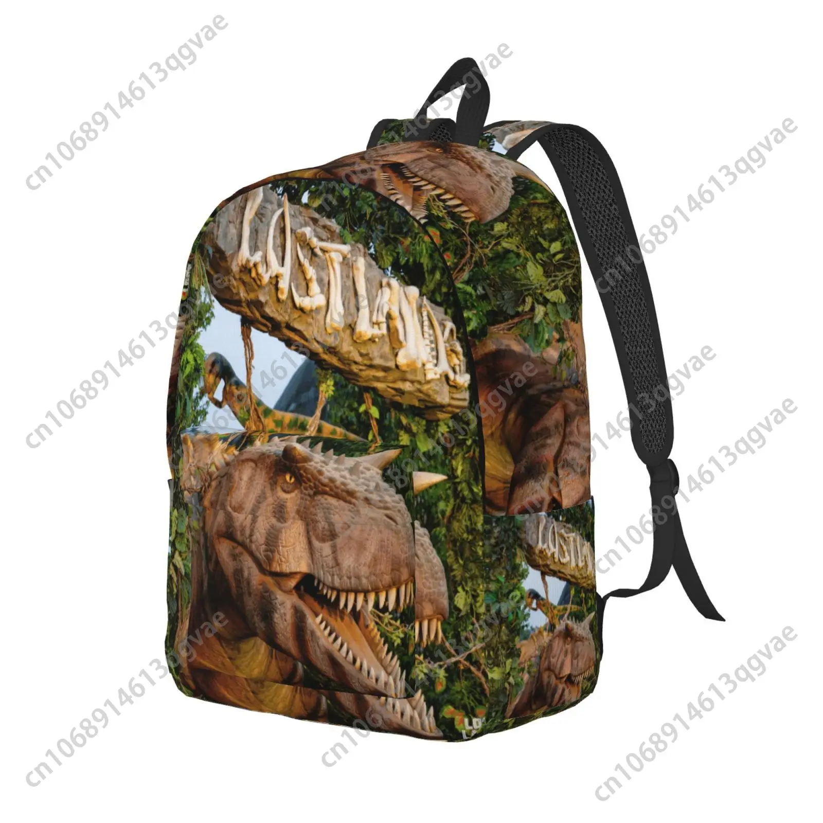 Lost Lands Music Festival Dinosaur Theme Custom Canvas Lightweight Backpack Fashion Durable Student Men Women Business Daypack