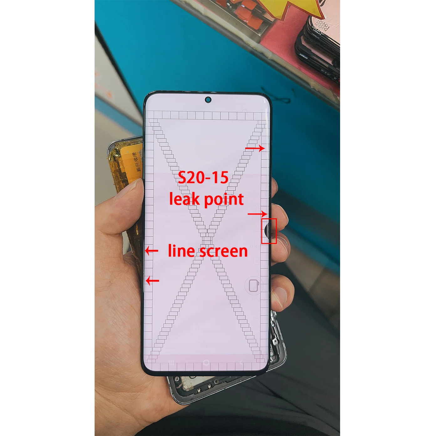 6.2'' Super AMOLED With Defects for Samsung S20 Touch Screen G980 G980F G980F/DS With Lines Digitizer Assembly LCD Display