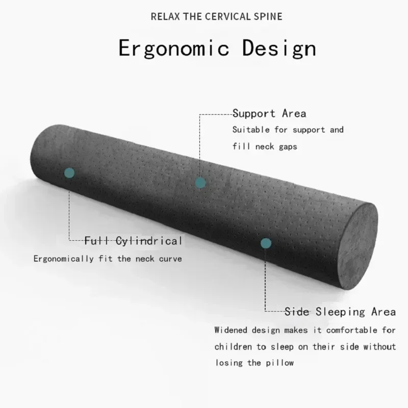 Imagem -04 - Jflegal-longo Látex Cilíndrico Travesseiro Pescoço Travesseiro Suporte Coluna Cervical Proteger Cintura Lombar Apoiar o Sono 100x20cm