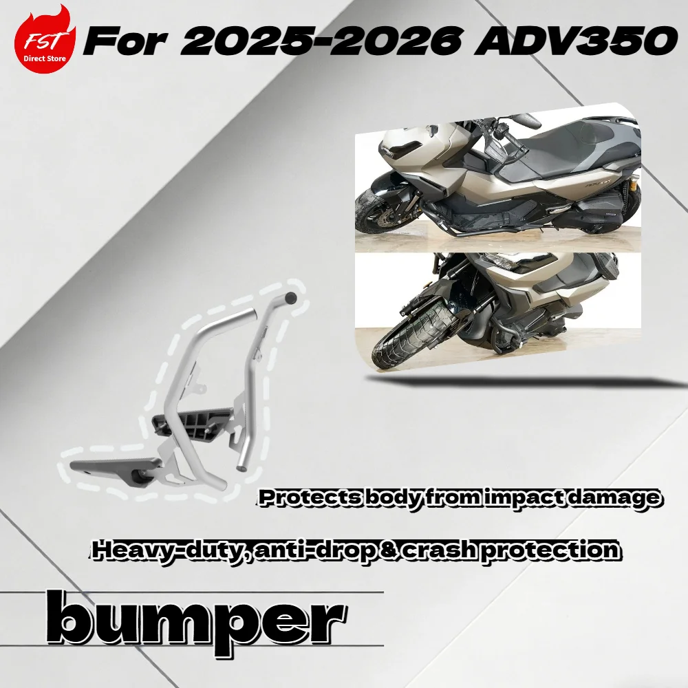

For 2025-2026 ADV350 Scooter Crash Bar Anti-fall Bumper Engine Guard Protector Modified Accessories