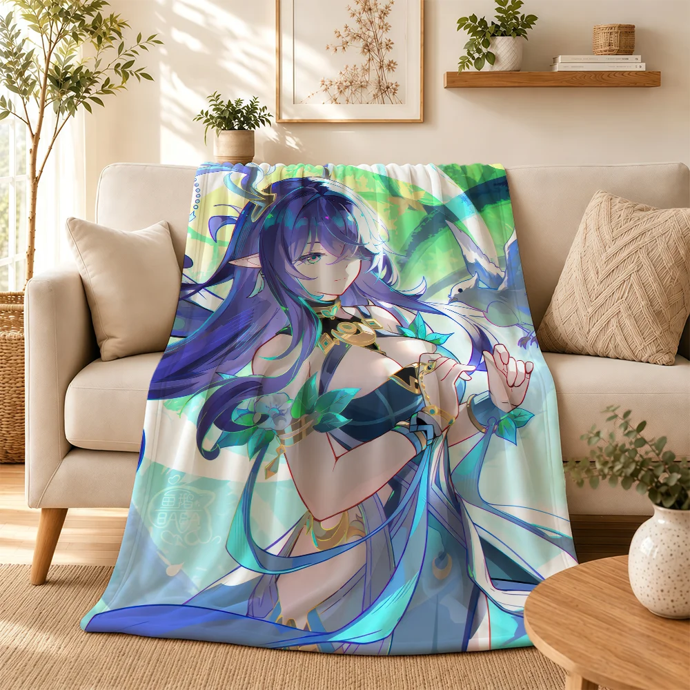 Lauma Genshin Impact Blanket Cozy Warm Comfortable Soft Throw All Season Use Suitable For Couch Office Bedroom Gifts