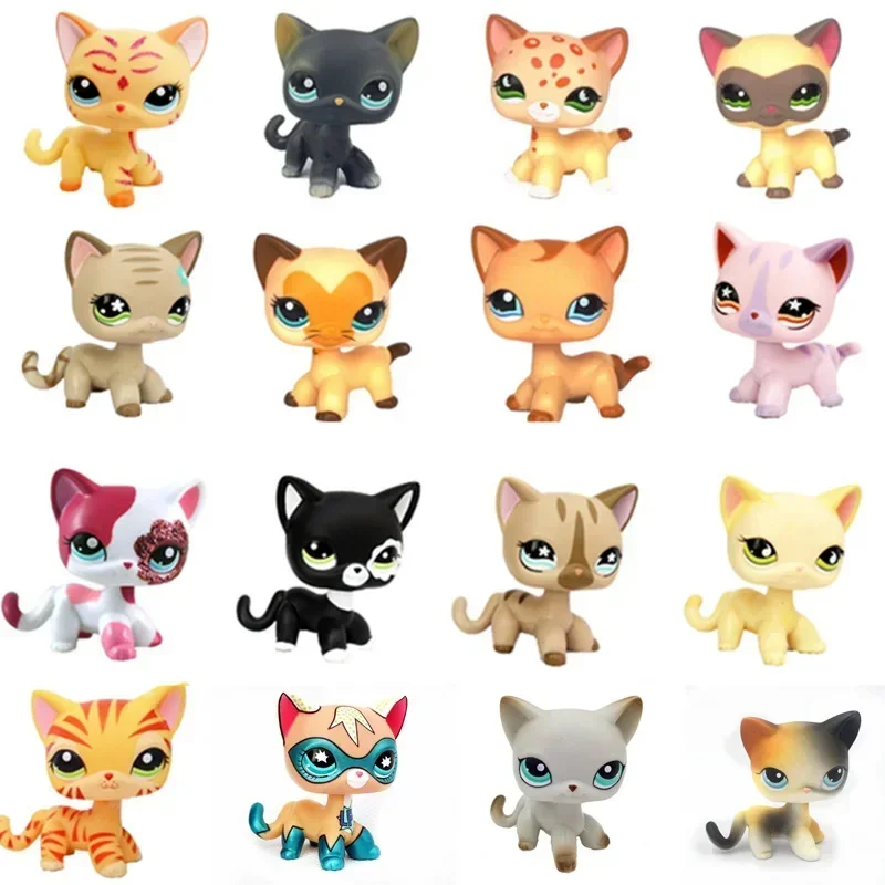 One piece Pet Shop lps Anime Figure Toy Stand  Free Shipping Small Short Hair Cat Old Original Dog Dachshund Shepherd Great Dane