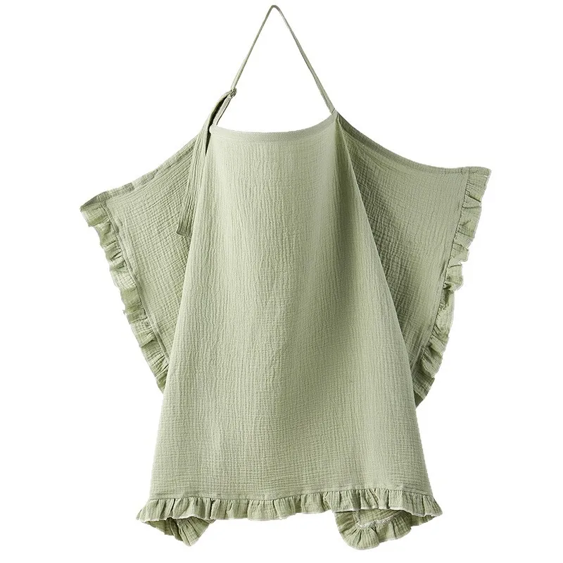 Anti-Peek All - Capa de enfermagem impressa em gaze de algodão Poncho de enfermagem ao ar livre Capa de modéstia para amamentação