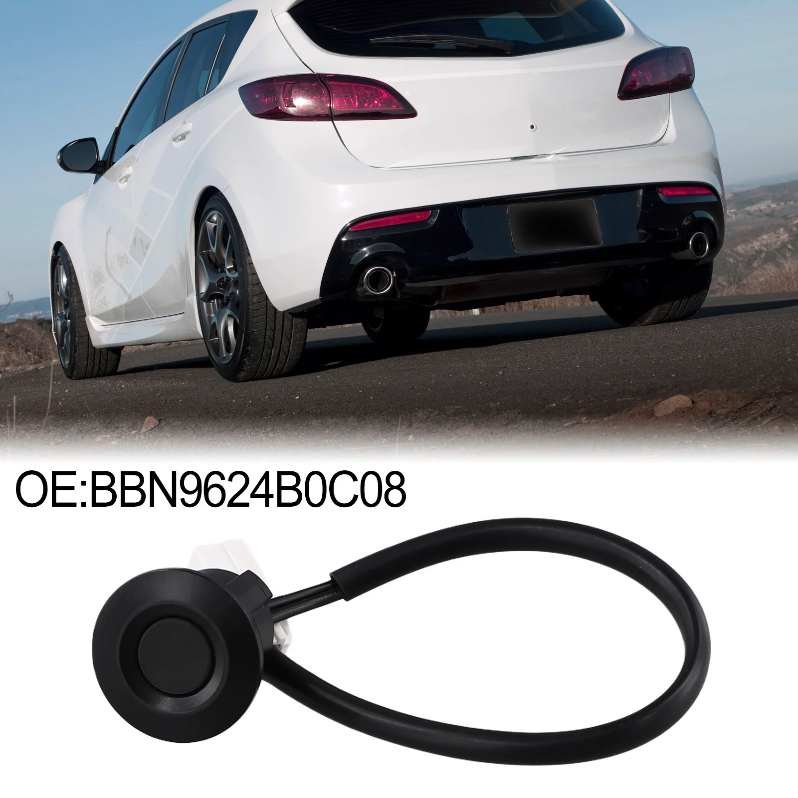For Mazda 3 Hatchback 2010 2011 2012 2013 Trunk Door Liftgate Lock Push Switch Button BBN9624B0C08 Black ABS Replacement Part
