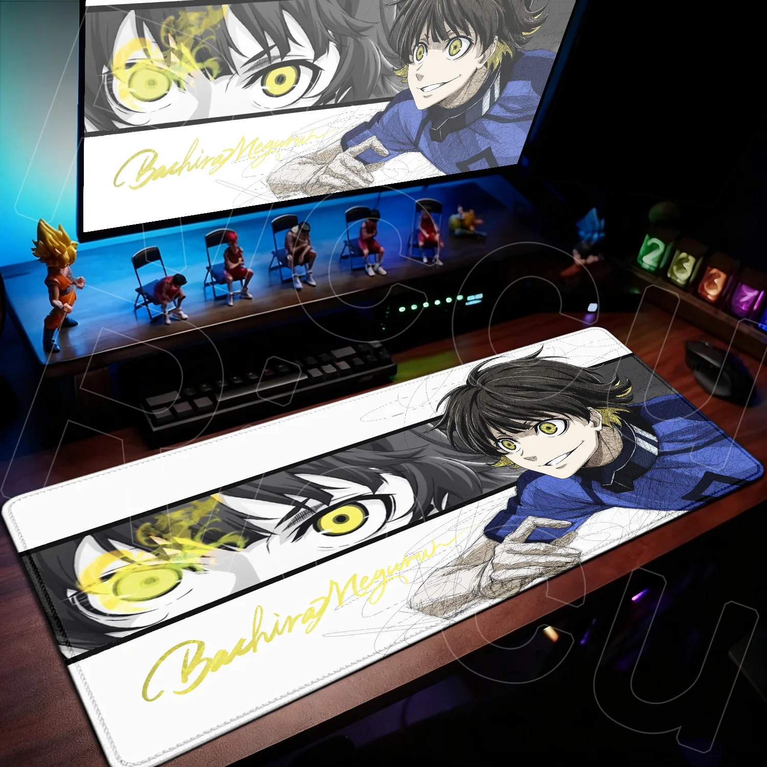 Anime Blue Lock New Mouse Pad XXL Laptop Gamer Speed Cabinet Office Keyboard Carpet Large Bachira Meguru Rubber Non-slip Deskmat